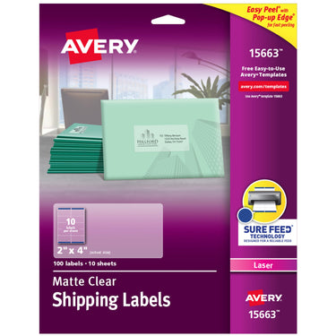 Avery Printable Shipping Labels with Sure Feed, 2